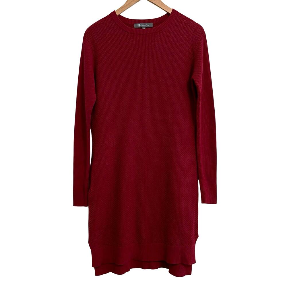 Title Nine Woolicious Waffle Knit Sweater Dress Womens Size Medium Gorpcore